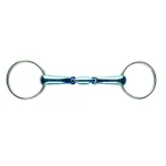 Clearance WEATHERBEETA JP by Korsteel® Blue Steel Oval Link Double-Jointed Loose Ring Bit Blue/Silver