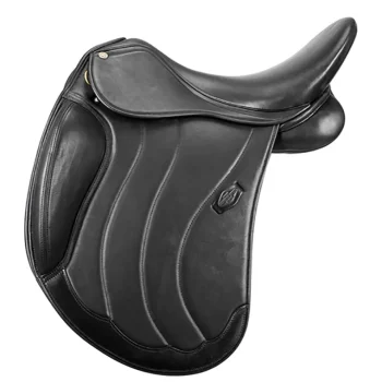 Best JPC EQUESTRIAN Henri De Rivel Parisian Monoflap Dressage Saddle Black