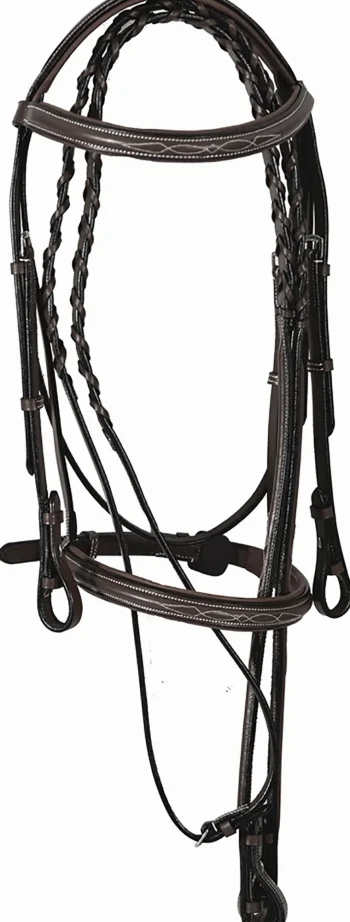 Online JPC EQUESTRIAN Henri De Rivel Pro Fancy Raised Comfort Crown Padded Bridle With Fancy Raised Reins