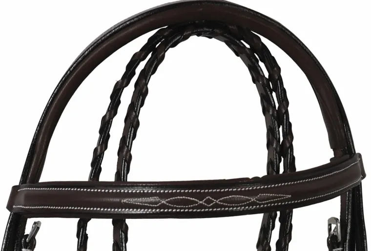 henri-de-rivel-pro-mono-crown-RSkrhZEi-3.webp Sale JPC EQUESTRIAN Henri De Rivel Pro Mono Crown Fancy-Stitched Padded Bridle With Laced Reins