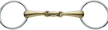 Best GEM-HERM SPRENGER Herm Sprenger® Copper Plus Double-Jointed Loose Ring Snaffle Bit (18mm)