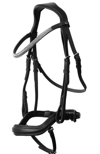 Hot EQUINAVIA Horze Highbury Anatomical Crystal Dressage Bridle