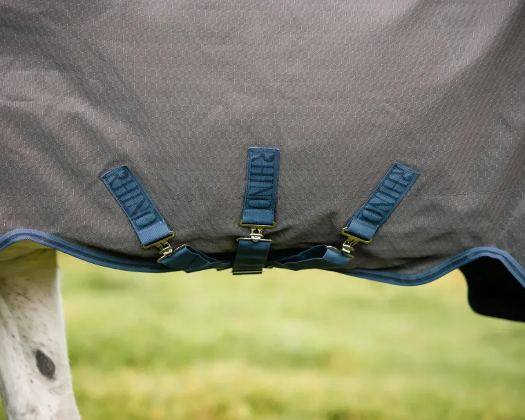 htSSnvFj_3.webp Best HORSEWARE ® Ireland Rhino® Plus HexStop Vari-Layer® 250 Gram Medium-Weight Turnout Blanket Grey/Indigo/Navy