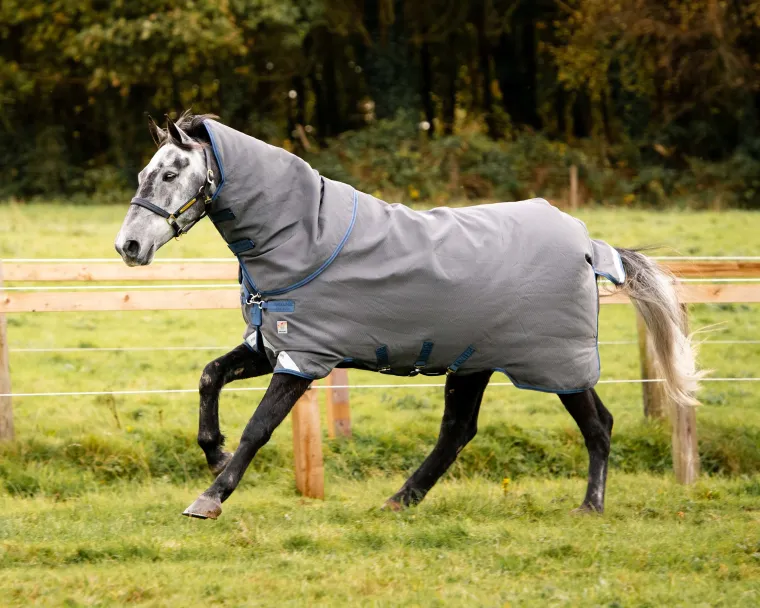 htSSnvFj_8.webp Best HORSEWARE ® Ireland Rhino® Plus HexStop Vari-Layer® 250 Gram Medium-Weight Turnout Blanket Grey/Indigo/Navy