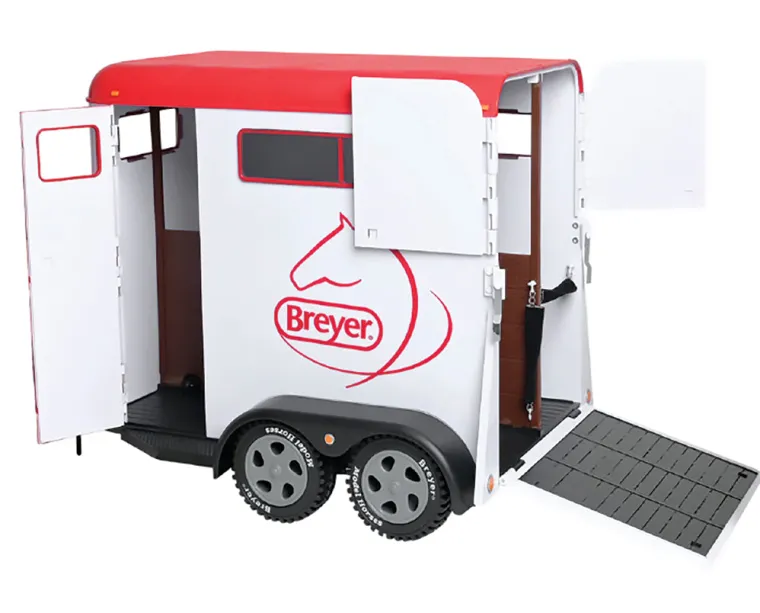 iktAiErt_0.webp Hot REEVES INTERNATIONAL Breyer® Traditional Series Two-Horse Trailer