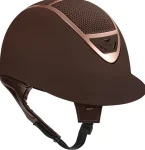 Fashion INT RIDING HELMET IRH® IR4G XLT Matte Brown Finish & Rose Gold Frame Helmet