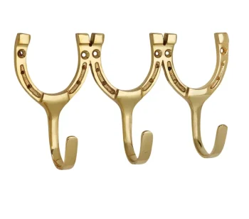 Sale BURLINGHAM-BRASS DS Triple Horseshoe Hook