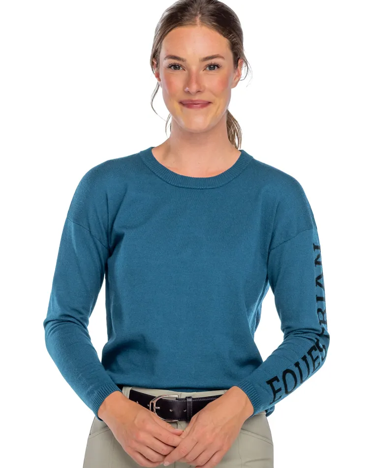 kastel-denmark-ladies-crew-nec-wdJXIdrS-0.webp Hot KASTEL DENMARK Ladies’ Crew Neck Equestrian Sweater - "Freya" Sailor Blue