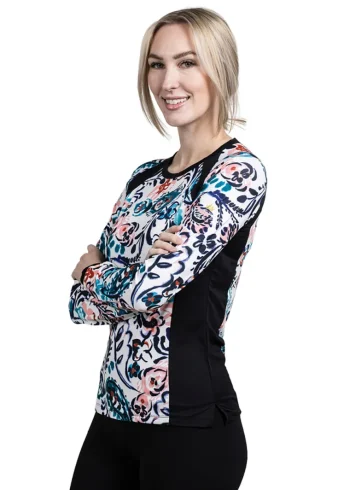 Sale KASTEL DENMARK Ladies’ Izzy Long Sleeve Shirt Ikat/Black