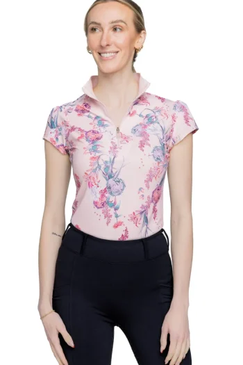 Outlet KASTEL DENMARK Ladies’ Polly Short-Sleeve Shirt Pink Tea Garden