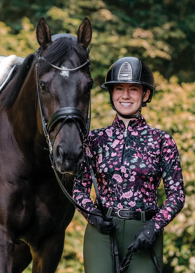 kastel-denmark-ladies-quarter-fTvIkhjc-2.webp Discount KASTEL DENMARK Ladies’ Quarter-Zip Modern Begonias Long-Sleeve Shirt - "Briar" Black