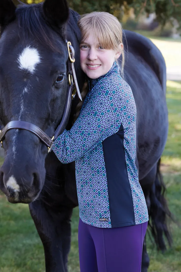 kerrits-kids-rail-side-quarter-BhVywWJZ-3.webp Sale KERRITS ® Kids’ Rail Side Quarter-Zip Tech Top