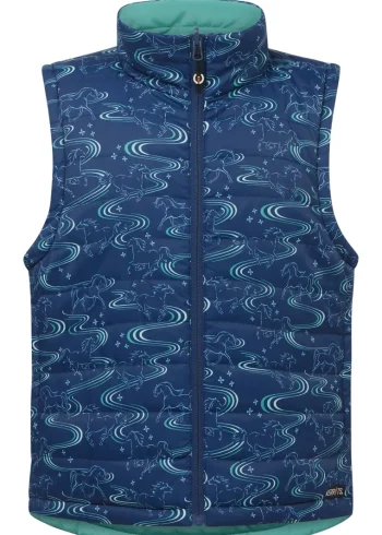 Sale KERRITS ® Kids' Ride The Wind Reversible Quilted Vest Lapis/Aqualuxe