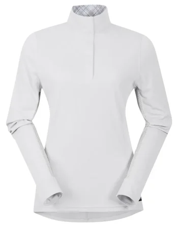 Discount KERRITS ® Ladies’ Petite Encore Long Sleeve Show Shirt White/Lucky Diamond