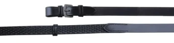 Fashion KL SELECT Pebble Grip Reins With Hand Stops Black