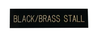 Discount CRW Rectangular Black & Brass Stall Plate - 1 or 2 lines Black/Brass
