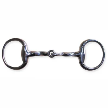 Hot PARTRADE Metalab Jointed, Twisted Eggbutt Snaffle Bit Stainless Steel