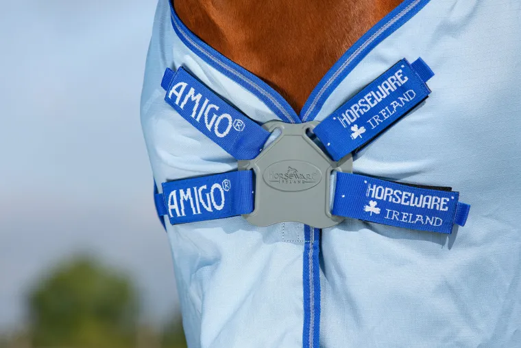 mHzoZhpC_1.webp Sale HORSEWARE ® Ireland Amigo® Ripstop Hoody Blanket Azure/Strong Blue/Silver