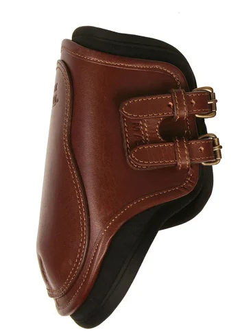 Online MAJYK EQUIPE ® Leather Hind Boot With Removable Impact Liners (Buckle Closure) Havana Brown