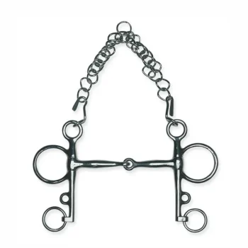 New PARTRADE Metalab Solid Jointed Pelham Bit Stainless Steel