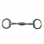 Online PARTRADE Metalab Double-Jointed Bradoon with Oval Link Eggbutt Snaffle-14mm Stainless Steel