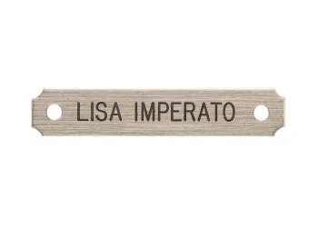 Sale DOVER DROPSHIP Notched Corner German Silver Bridle Nameplate