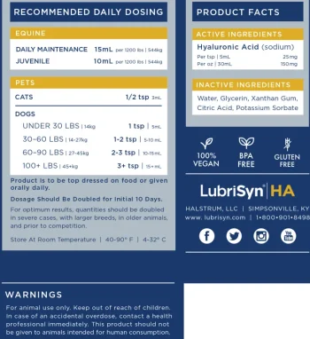 Hot ANIMAL HEALTH INT LubriSyn HA Joint Formula