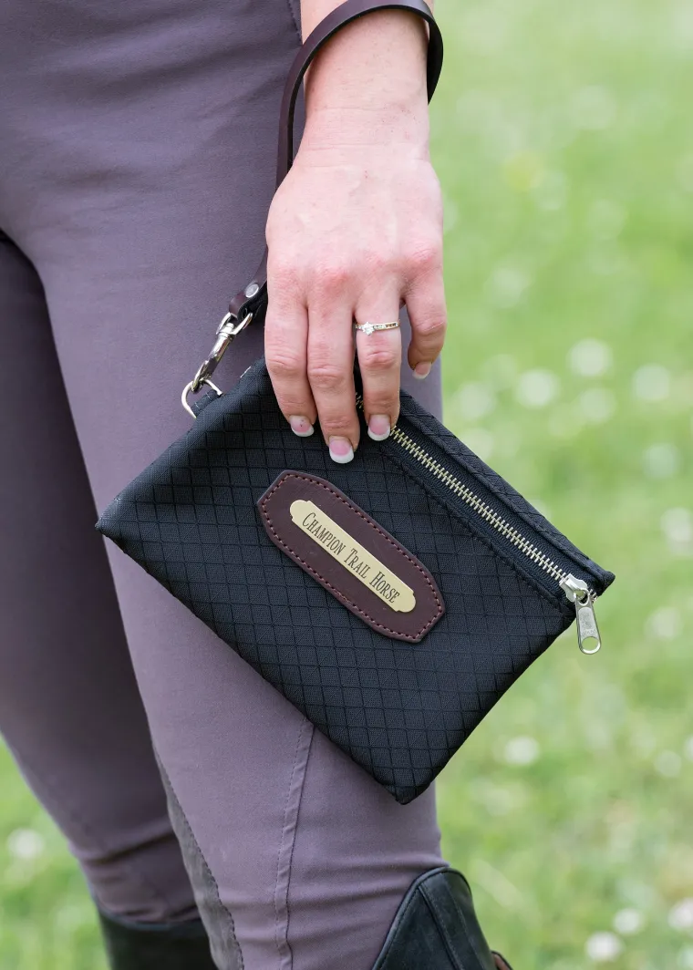 perris-champion-collection-wri-VXbEGBoI-2.webp Clearance PERRIS LEATHER Perri’s® Champion Collection Wristlet With Leather Accents And Nameplate Black