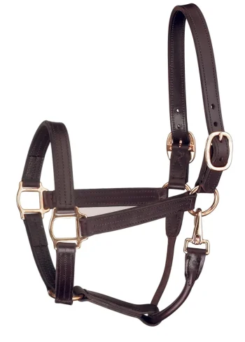 Clearance PERRIS LEATHER Perri’s® Track Style Show Halter With Snap Throat Havana