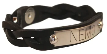 Outlet PERRIS LEATHER Perri’s® Braided Leather Nameplate Bracelet
