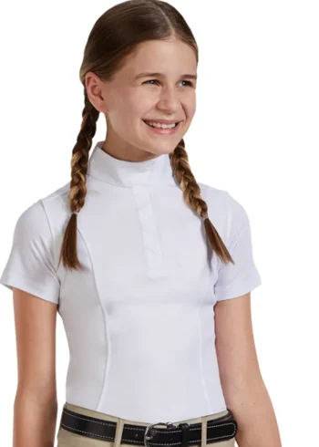 Best KIRSCH Riding Sport™ Kids’ Essential Short-Sleeve Show Shirt White