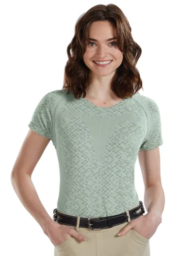 Fashion KIRSCH Riding Sport™ Ladies’ Ruby Seamless Short Sleeve Shirt