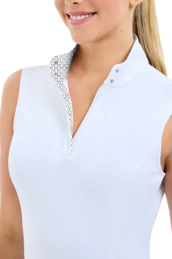 Discount RJ CLASSICS R.J. Classics Ladies’ Laney Sleeveless Show Shirt White/Horseshoes
