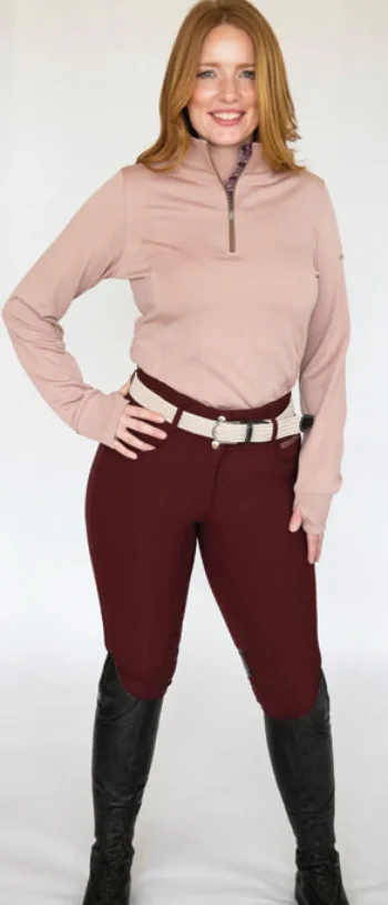 Sale ERS Romfh® Ladies’ Aachen Zip Mock Long Sleeve Shirt