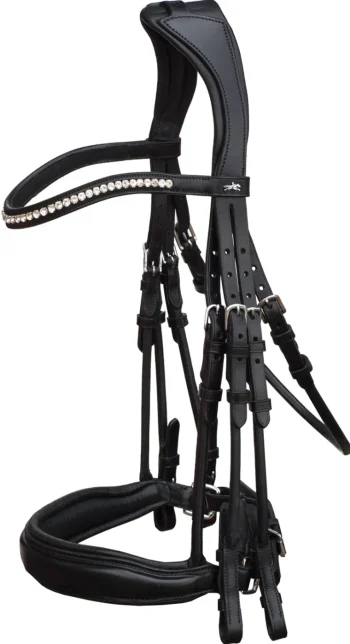 Best SCHOCKEMOEHLE N.A. Schockemöhle Venice Double Bridle Black/Silver