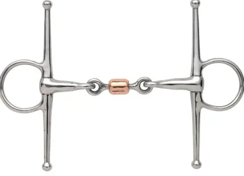 New SHIRES EQUESTRIAN Shires Full Cheek Snaffle With Copper Roller Stainless Steel
