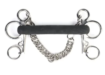 Fashion SHIRES EQUESTRIAN Shires Short Shank Rubber Mullen Mouth Pelham Bit Stainless Steel