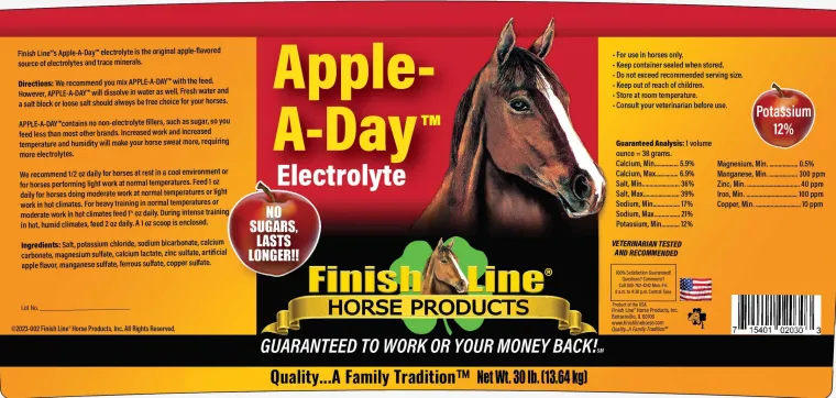 stsIAjaL_3.webp New ANIMAL HEALTH INT Finish Line® Apple A Day™ Electrolyte, 5 Pounds