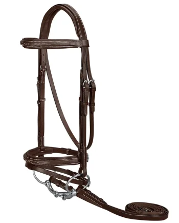 Best KINGS INTERNATIONAL Suffolk™ Single Crown Flash Bridle Brown