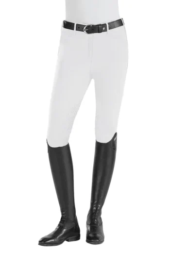 Fashion TAILORED SPORTSMAN The ™ Ladies’ Techno Midweight Silicone Front-Zip Knee-Patch Breech White