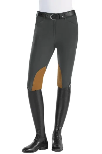 Sale TAILORED SPORTSMAN The ™ Techno Front-Zip Mid-Rise Clarino™ Knee Patch Graphite