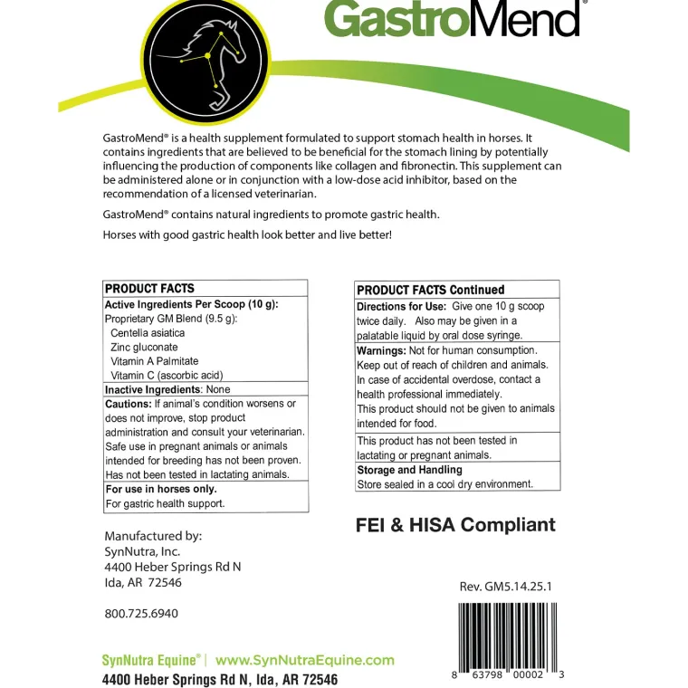 tkIBPGoM_2.webp Best SYNNUTRA EQUINE ® GastroMend® Powder