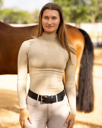 Fashion TKEQ THE SHOP TKEQ Ladies’ Chloe High-Collar Long Sleeve Top Cairo