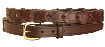Clearance TORY LEATHER ¾" Laced Belt With Brass Buckle