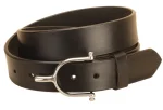 New TORY LEATHER 1 1/2" Belt With Solid Brass Spur Buckle