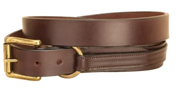 New TORY LEATHER 1 1/4" Dee Keeper Belt With Strap