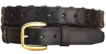 Outlet TORY LEATHER 1 1/4" Laced Belt With Brass Buckle
