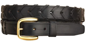 Outlet TORY LEATHER 1 1/4" Laced Belt With Brass Buckle