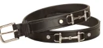 Online TORY LEATHER 1" Snaffle Bit Belt With Nickel Snaffle Bits & Buckle Black