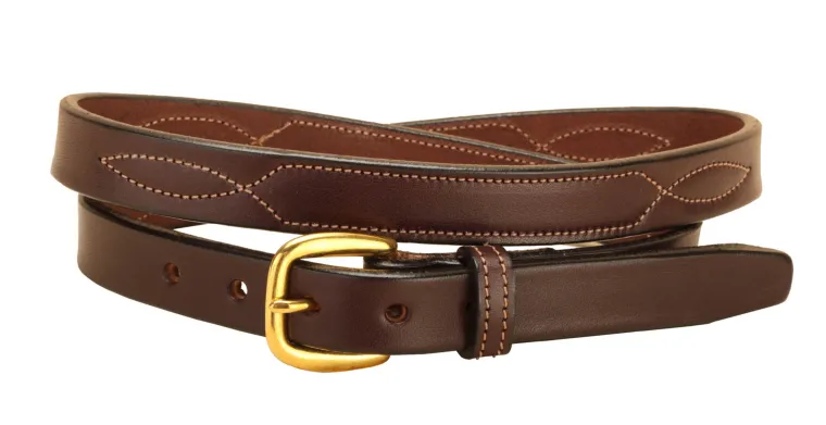 tory-leather-34-belt-with-stit-zQYUqOvm-2.webp Sale TORY LEATHER 3/4" Belt With Stitched Patterns & Brass Buckle